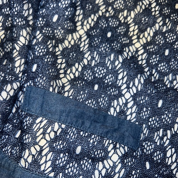 ELSY girls top 40 cardigan buttons crop cropped lace denim designer 10 12 14 LN - Picture 3 of 10